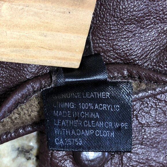 Size XL Jessica Women’s Leather Gloves Brown Acrylic Lining READ BELOW CN - Picture 10 of 12
